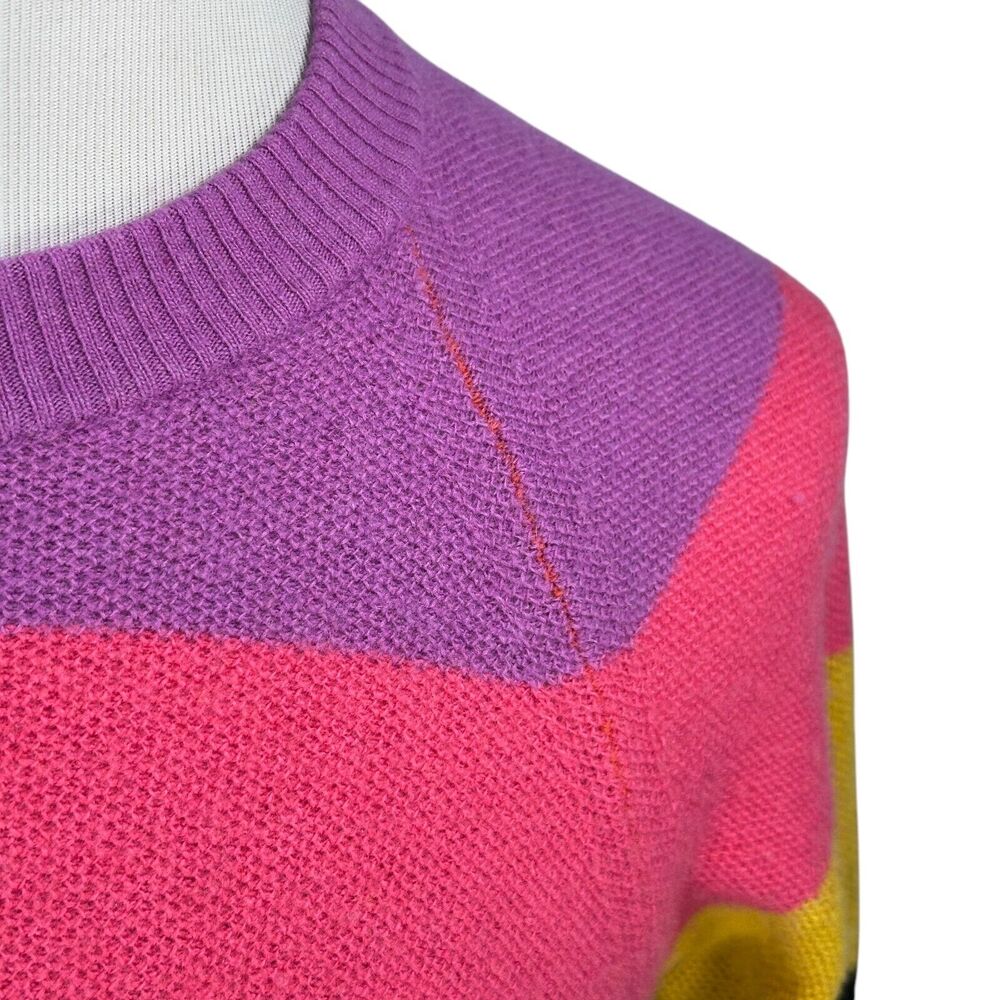 Stine Goya Magdalena Stripe Sweater‎ Women's Medium Pink Purple Yellow Pullover - Picture 3 of 10